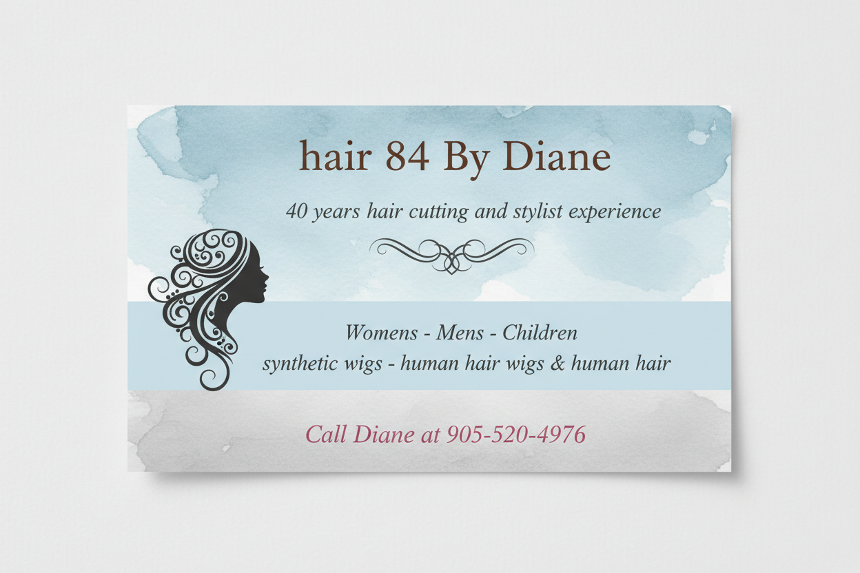 Hair 84 By Diane referral card